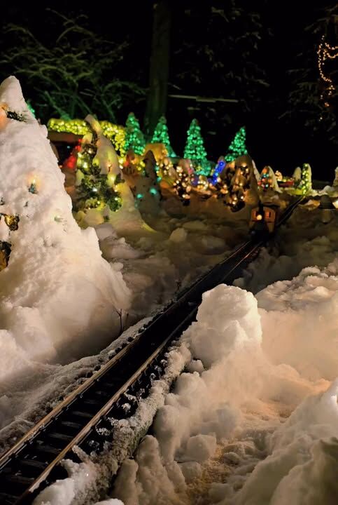 ❄️🚂 All aboard the magic!

One of our favorite sights in the snow-covered miniature village is watching the tiny train chug its way through the frosty landscape. This is just one of several trains weaving through the village — each adding its own charm to the holiday scene!

It’s the kind of tiny train town that brings out the kid in all of us — you can almost hear those childhood holiday memories chugging right back! ✨

https://cliftonmill.com/christmas-lights/
 
#CliftonMill
#LegendaryLights
#MiniatureVillage
#HolidayMagic
#ModelTrains
#WinterWonderland
#ChristmasTraditions